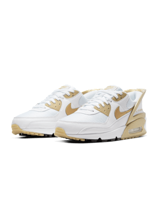 公式正規品!★NIKE AIR MAX 90 FLYEASE WHITE GOLD Nike Air Max 90 FlyEase Men's White Metallic Gold Casual